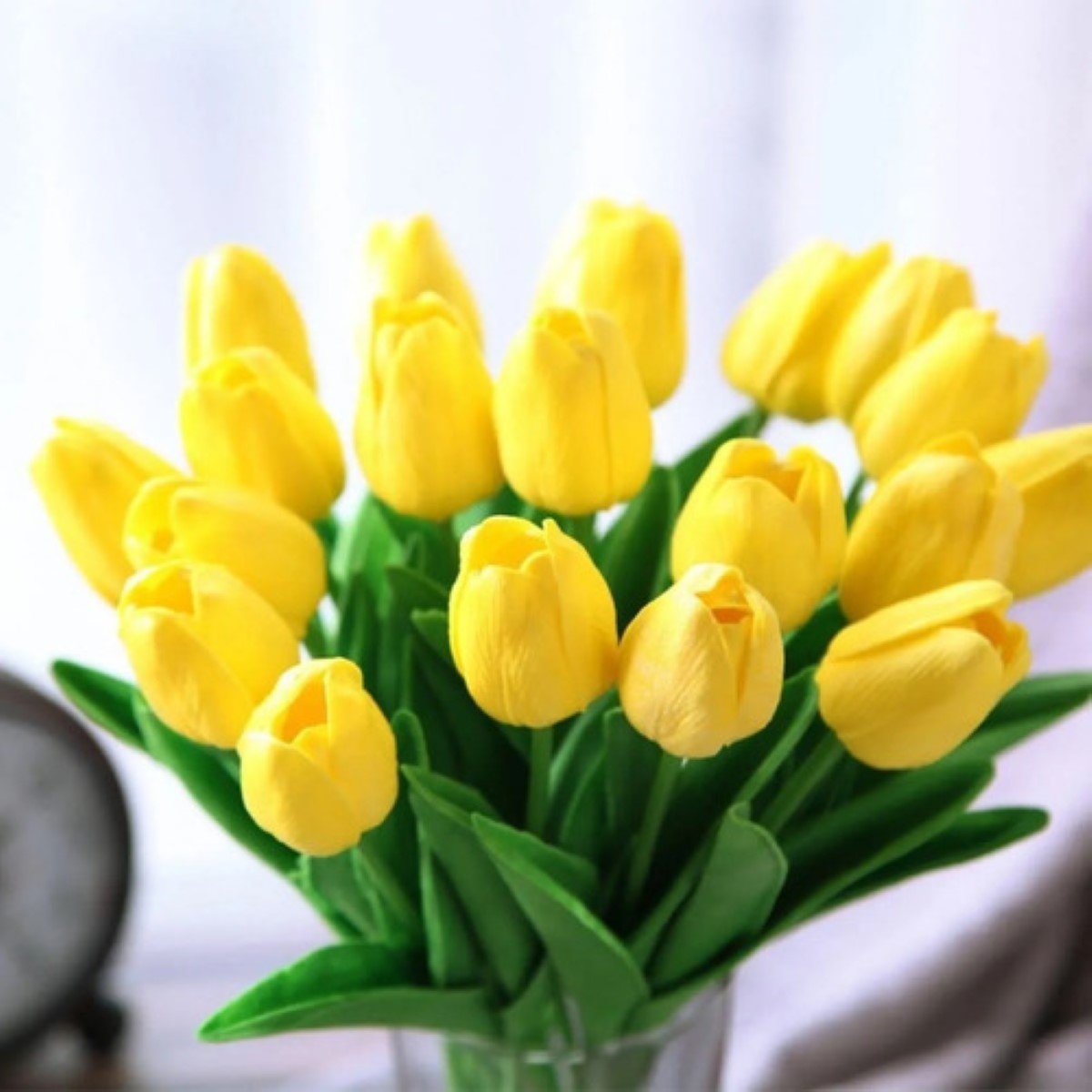 "Tulipanes Artificiales, Amarillos Y Decorativos, 30 Piezas amarillo "