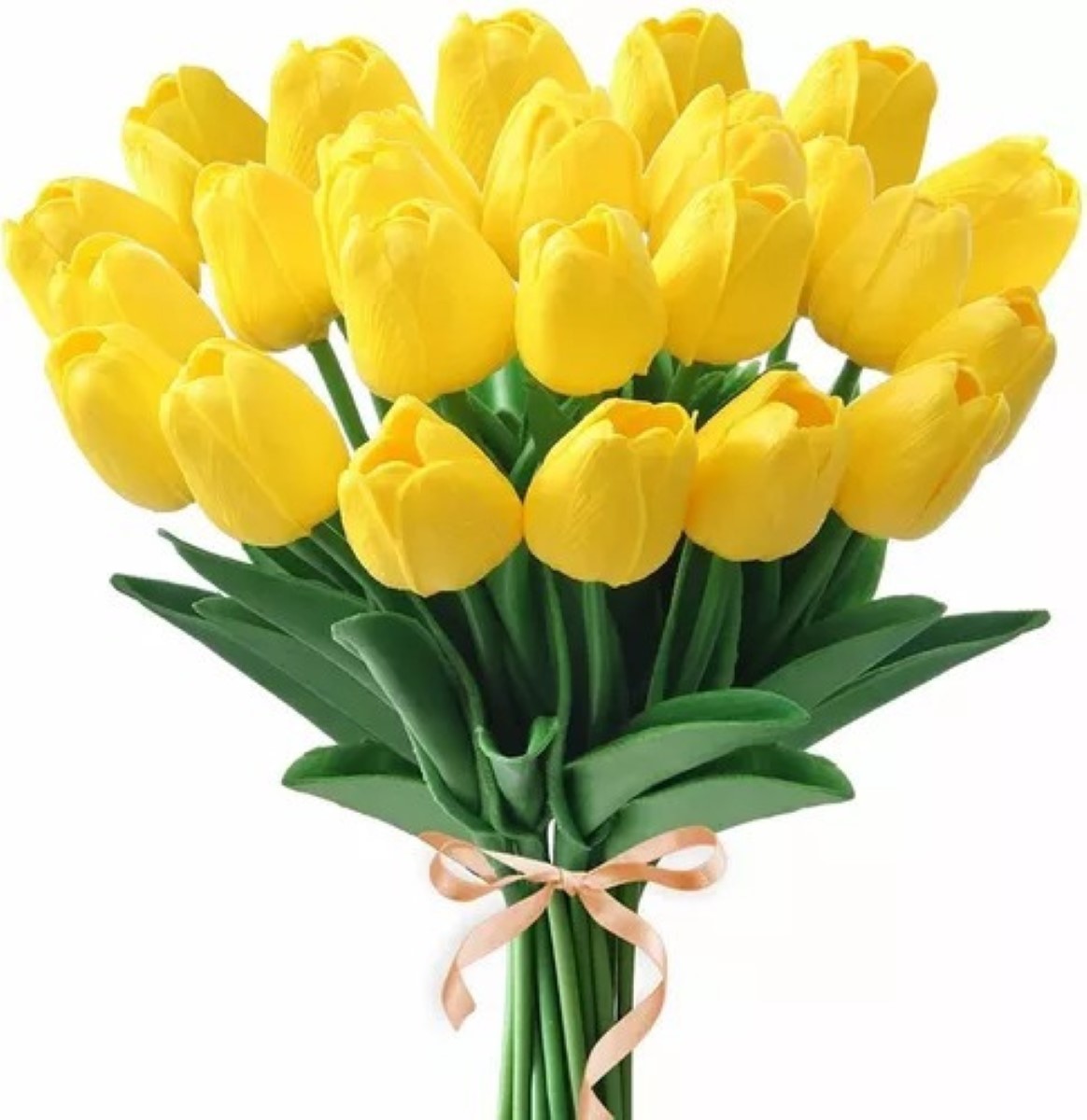 "Tulipanes Artificiales, Amarillos Y Decorativos, 30 Piezas amarillo "