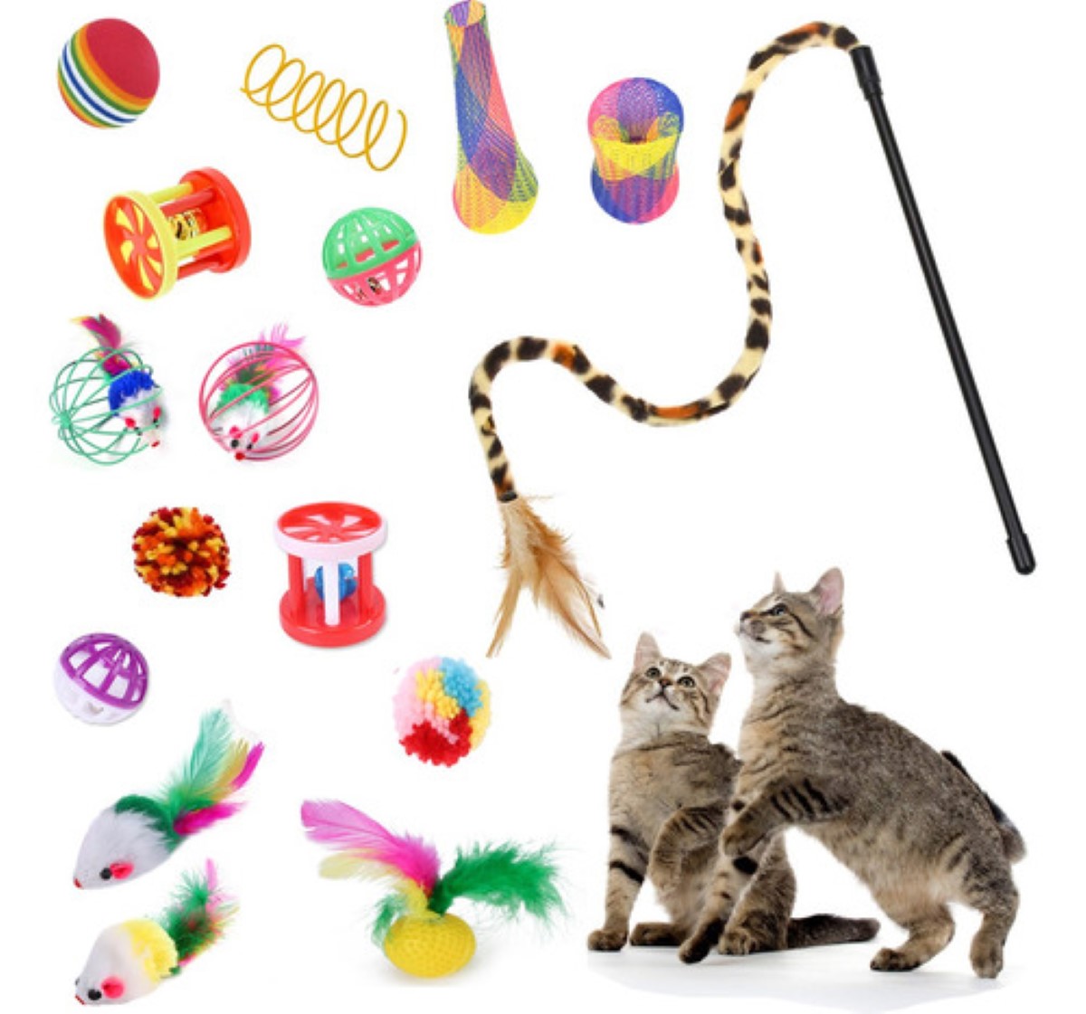 "22 Piezas De Juguetes Para Gatos Mascotas Túnel Para Gatos "