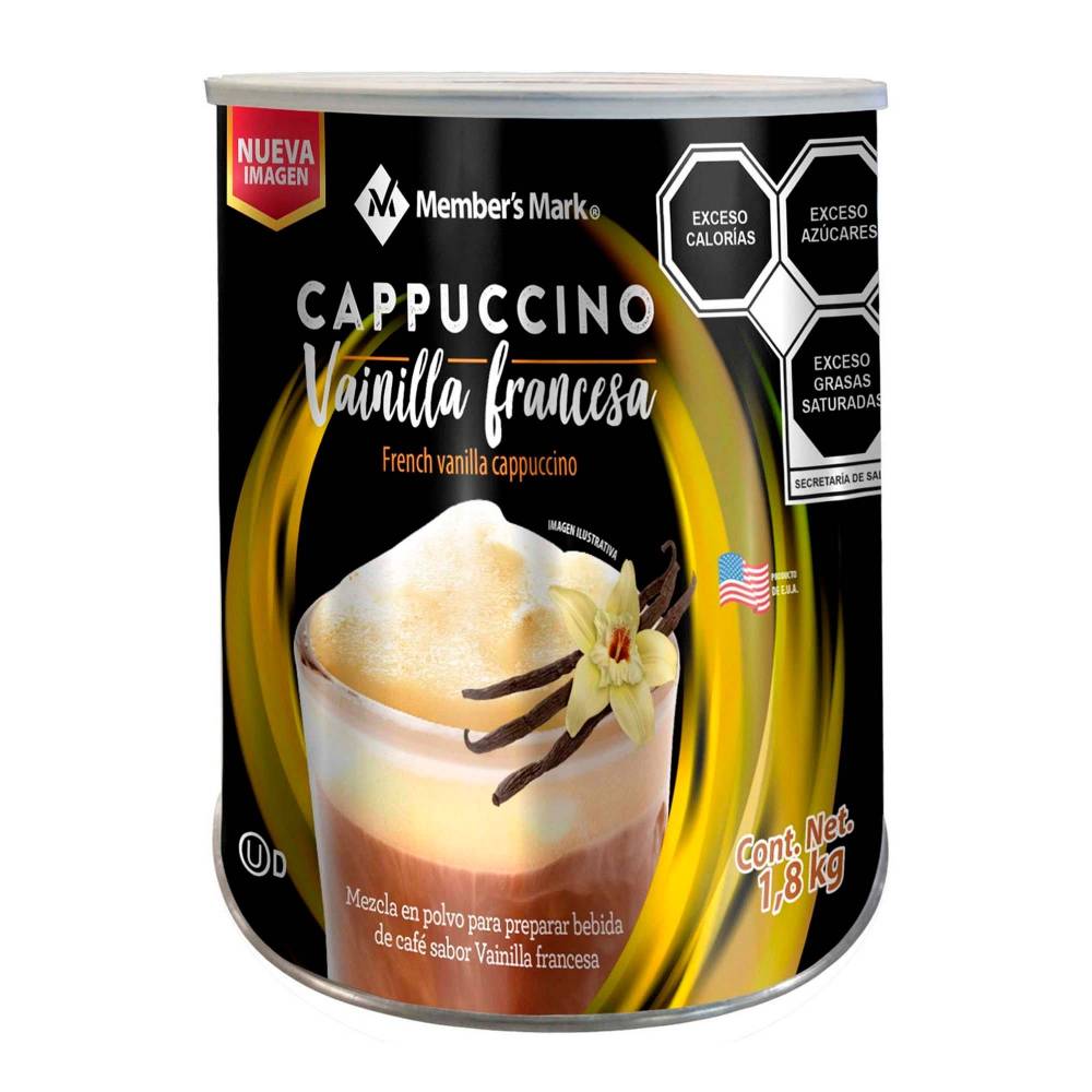 Café Capuccino Vainilla Francesa, French Vanilla Cappuccino 1.8 kg