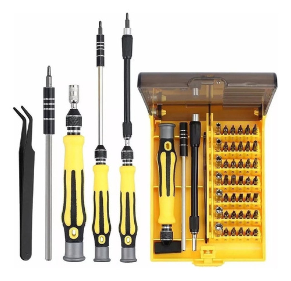 "Kit Desarmador Precision 46 En 1 Para Celular, Laptop, Cámara Amarillo "