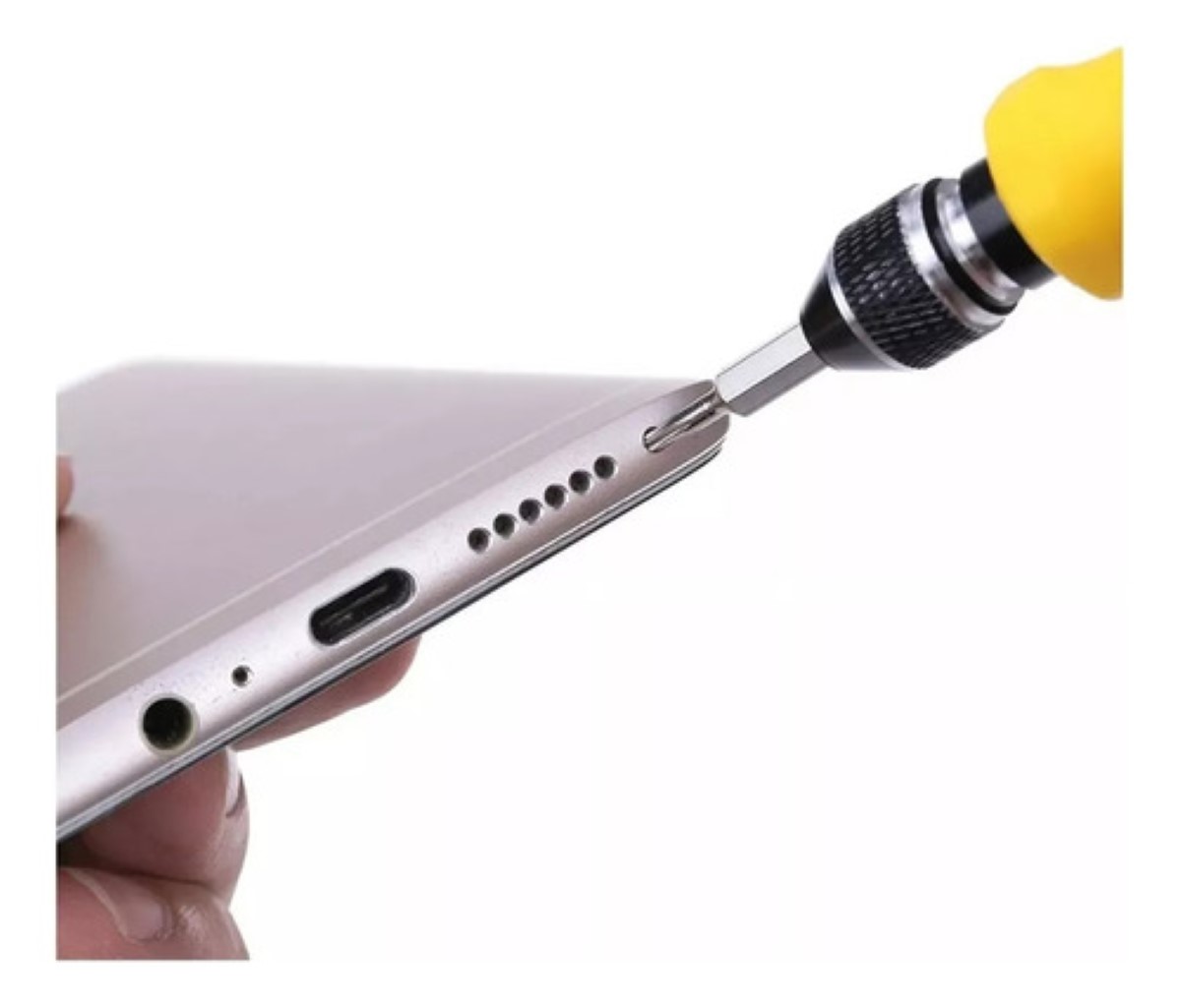 "Kit Desarmador Precision 46 En 1 Para Celular, Laptop, Cámara Amarillo "