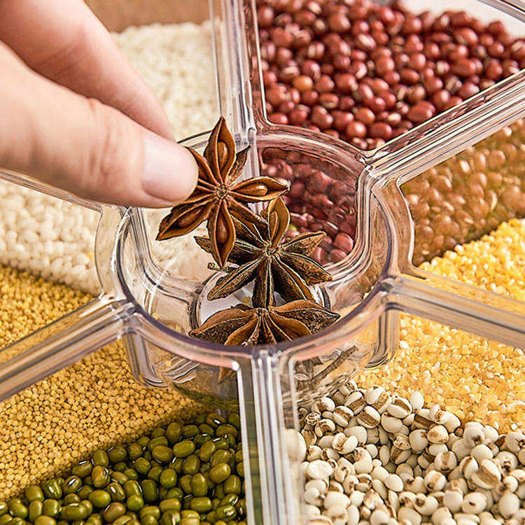 Dispensador de semillas y/o cereales giratorio.