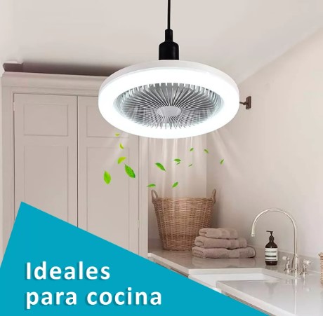 Ventilador De Techo Led Luz Inteligente Abanico Techo Color Blanco T