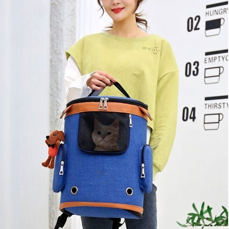 Mochila Grande Transportadora Viaje Para Mascota Perro Gato