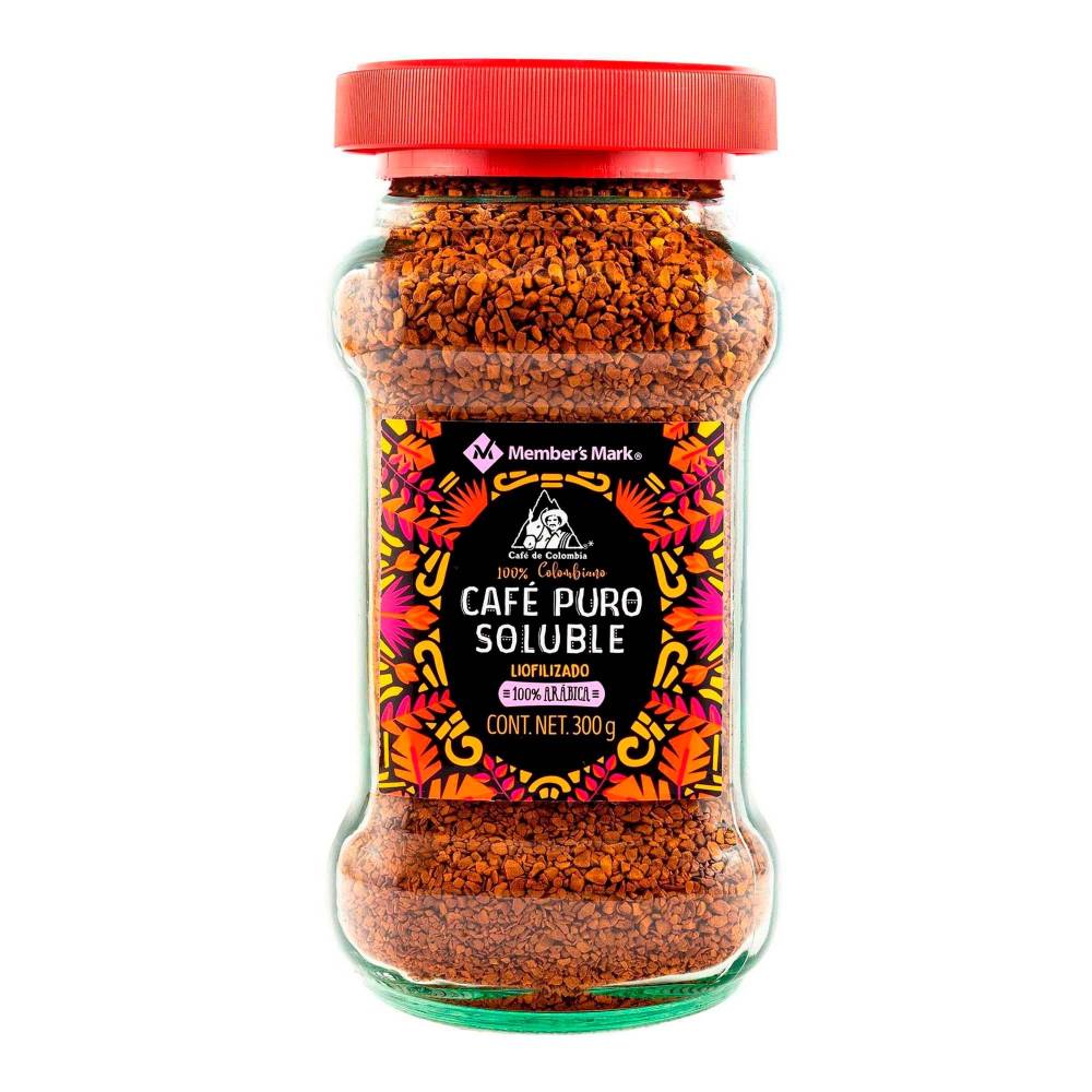 Café Puro Soluble Colombiano Liofilizado, Calidad Gourmet Kosher, 300g