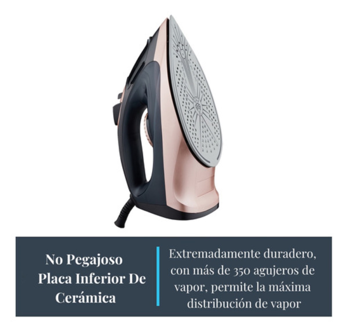 "Plancha De Ropa Vapor Vertical Con Suela Cerámica negra rosa "