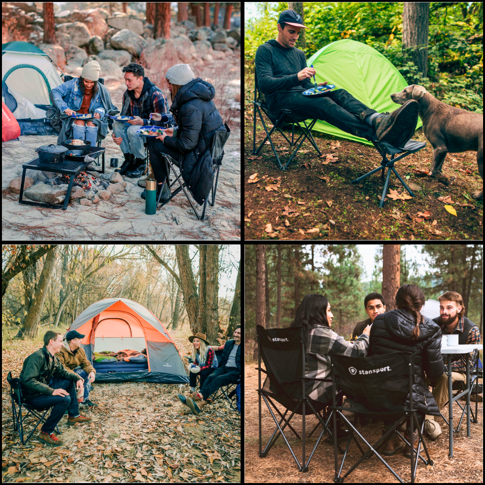 Silla con respaldo plegable para campismo y playa Stansport G-390