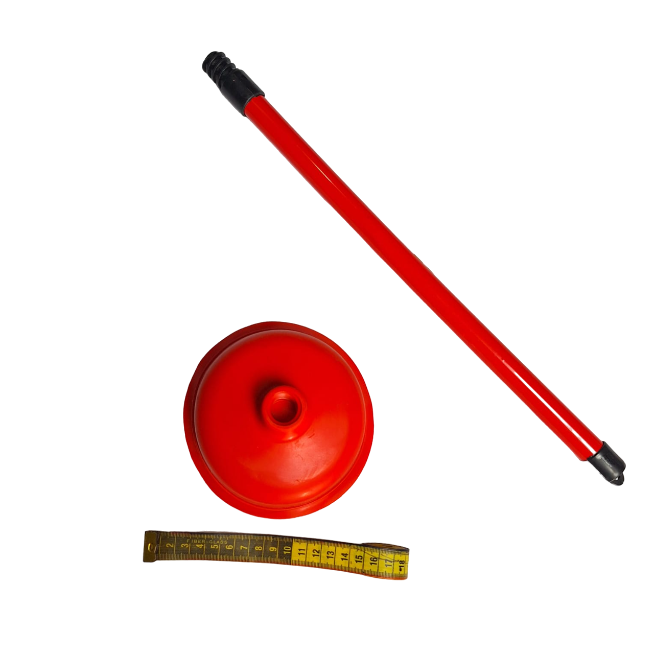 Bomba Manual Destapador De Drenaje Limpieza Inodoro Color Rojo