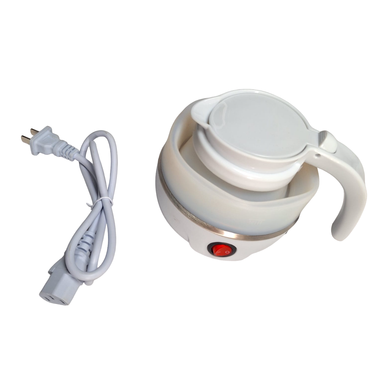 Jarra Eléctrica Plegable Portátil Para Calentar Agua Color Blanco