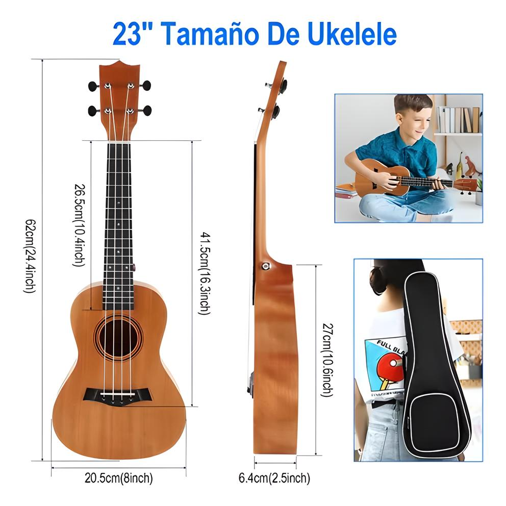 Kit De Soprano Concierto Acustico 23in Universal Ukelele