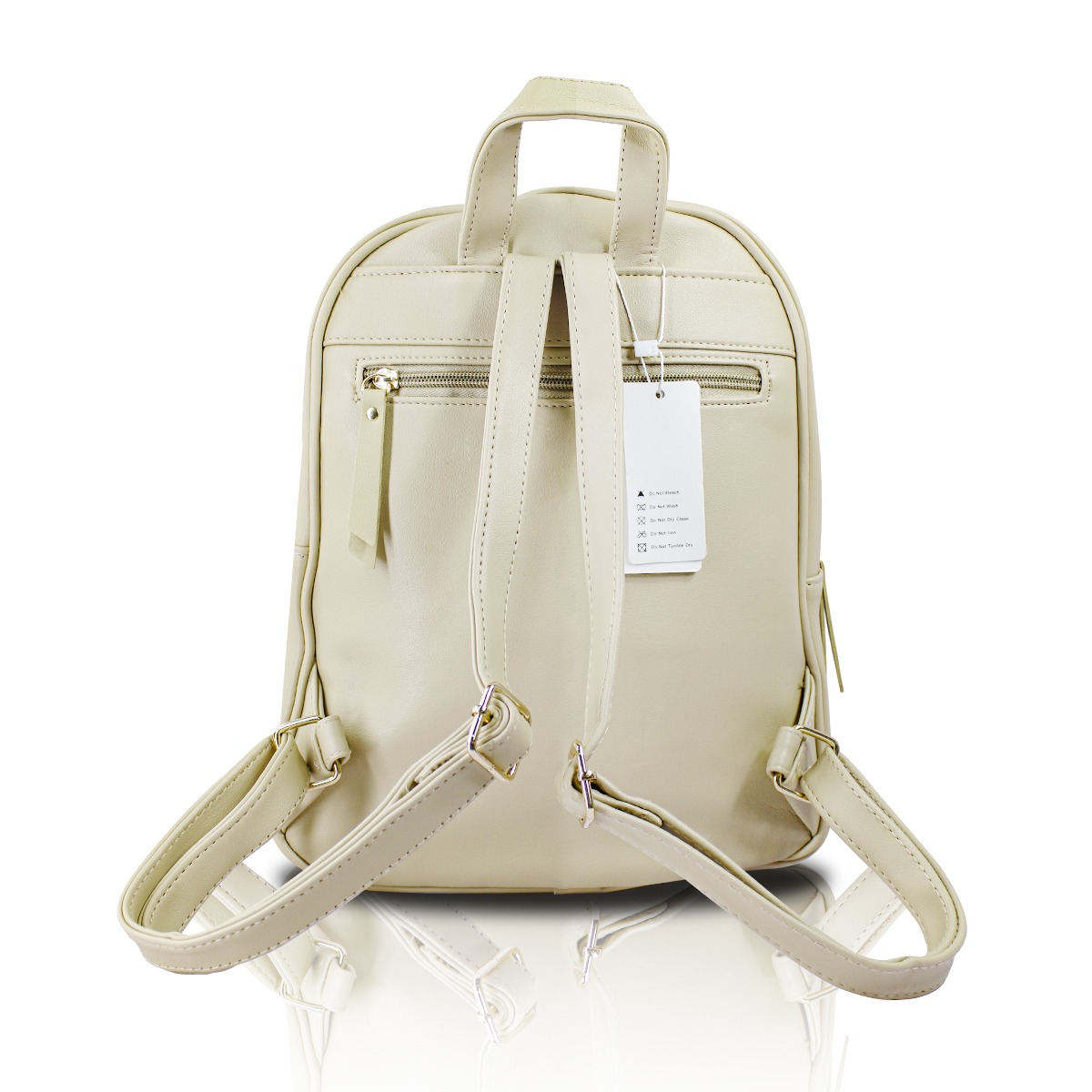 Combo Grenobil Pequeña Mochila Blanca, Bolso Crossbody Y Cartera
