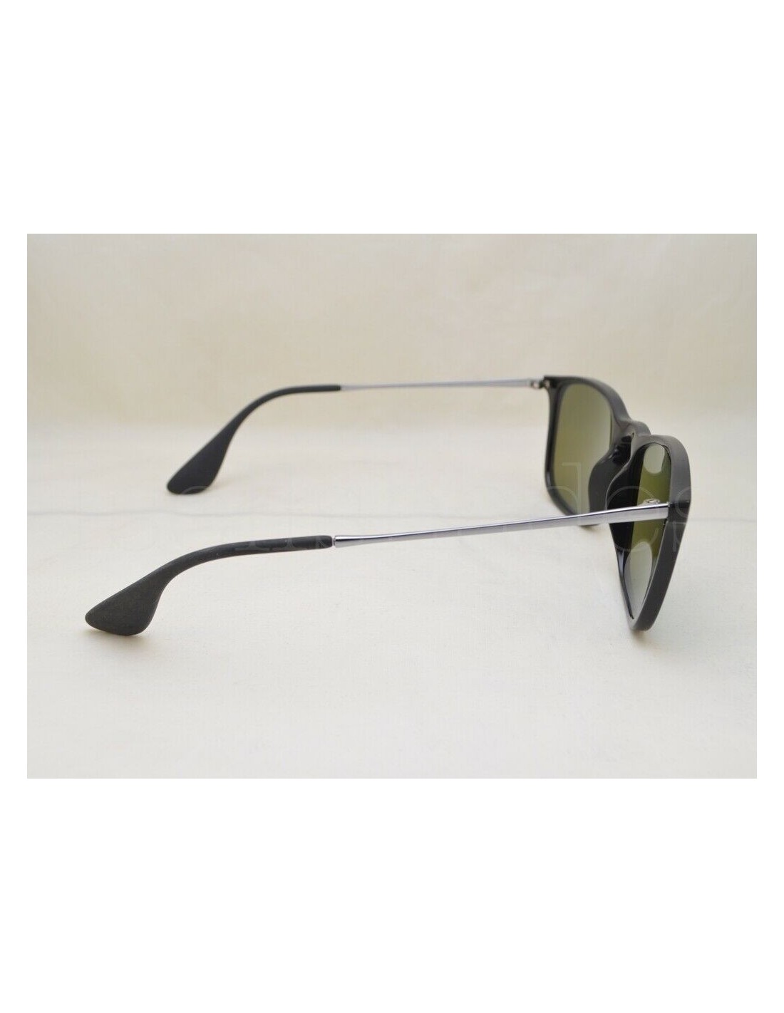 Lentes de sol Ray Ban Rb4187 601/55 Chris Negro Mate Azul espejo