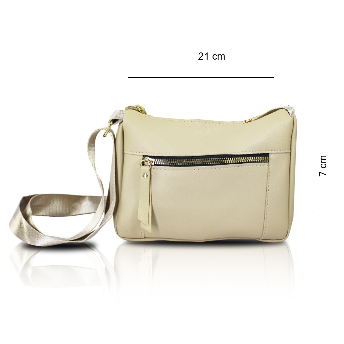 Combo Grenobil Pequeña Mochila Blanca, Bolso Crossbody Y Cartera
