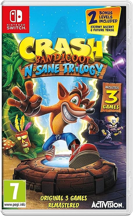 Nintendo Switch Juego Crash Bandicoot N Sane Trilogy 2 Bonus Games.