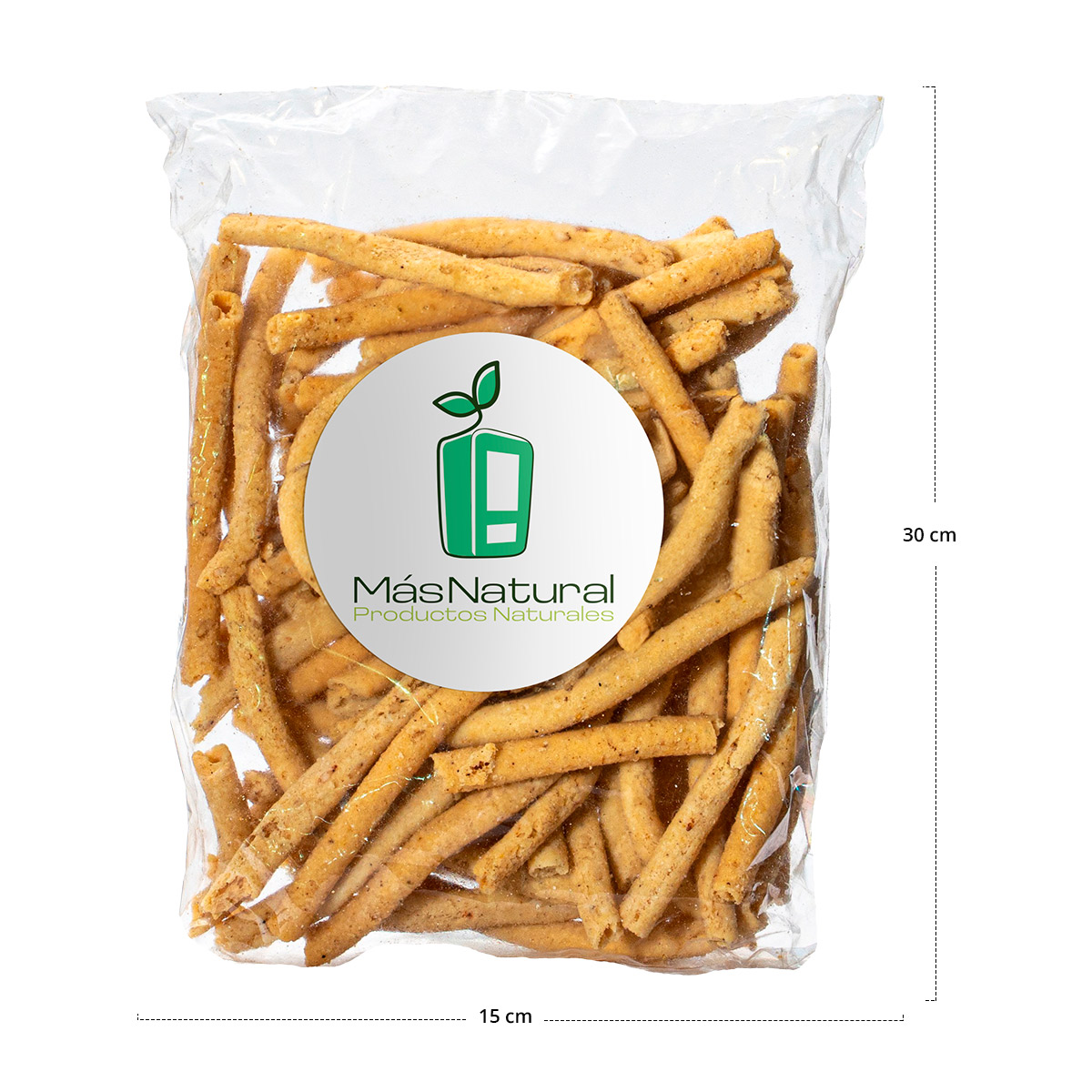 Churros de Amaranto Horneados sabor limón y sal sin gluten bolsa familiar MÁS NATURAL.