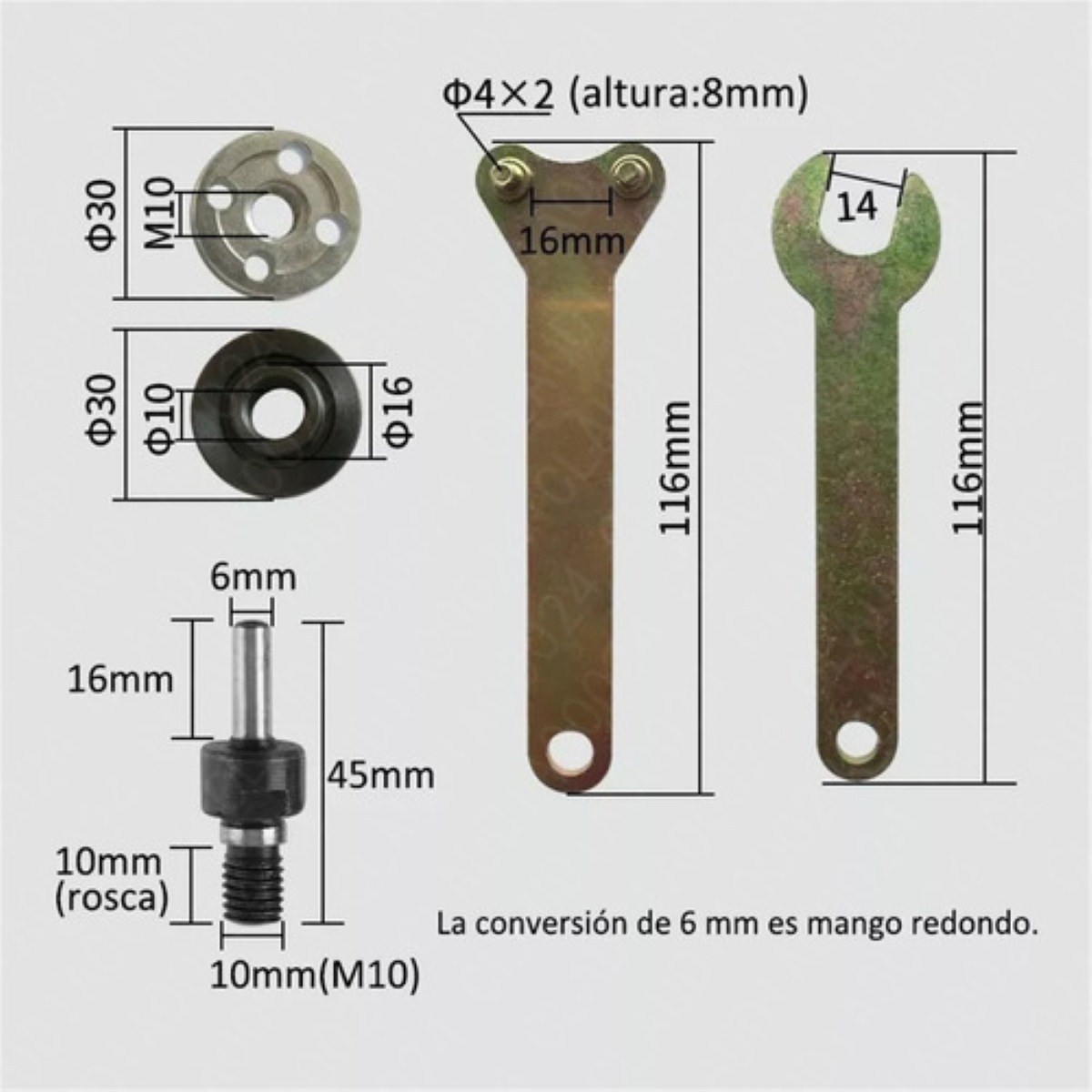 Adaptador Para Taladro Biela Disco Esmeriladora