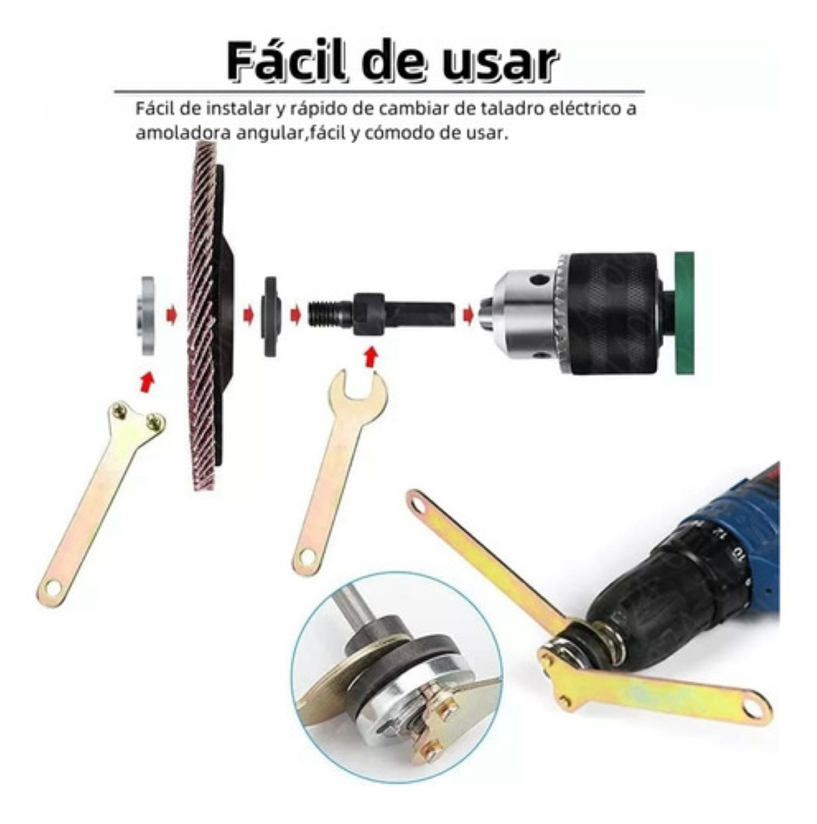 Adaptador Para Taladro Biela Disco Esmeriladora