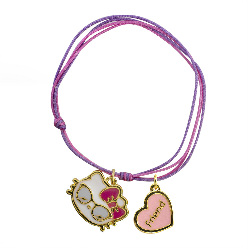 SET PULSERAS AJUSTABLES HELLO KITTY BEST FRIENDS RESINA