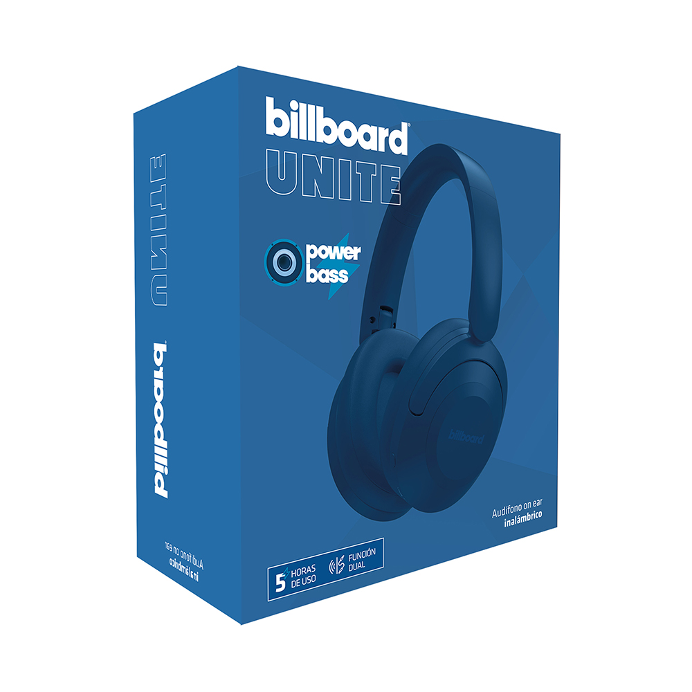 Audífonos Inalámbricos On Ear Unite Billboard Color Azul 