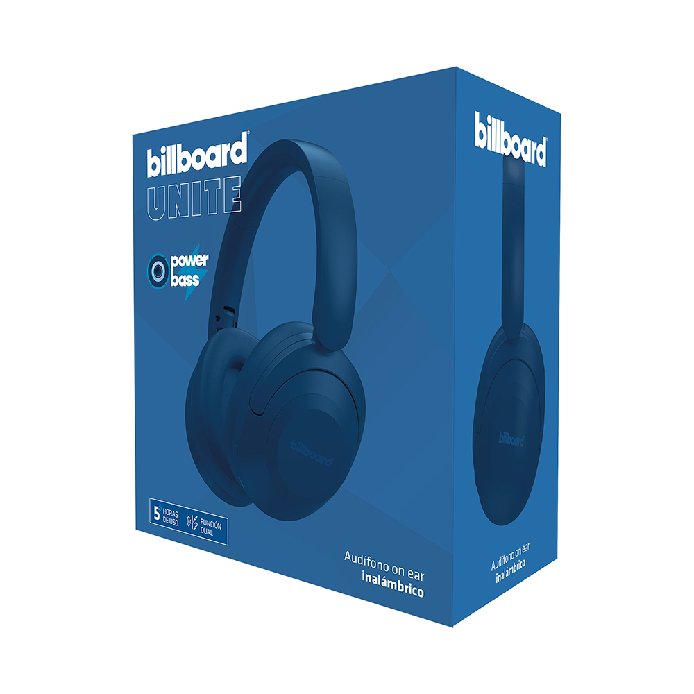 Audífonos Inalámbricos On Ear Unite Billboard Color Azul 