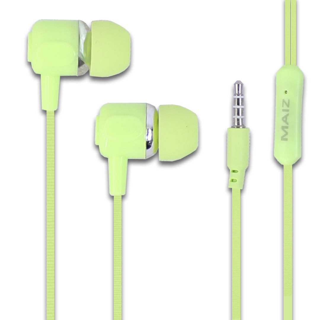 Paquete 10 Pz Audífonos Alambrico Manos Libres 3.5 Color Verde 