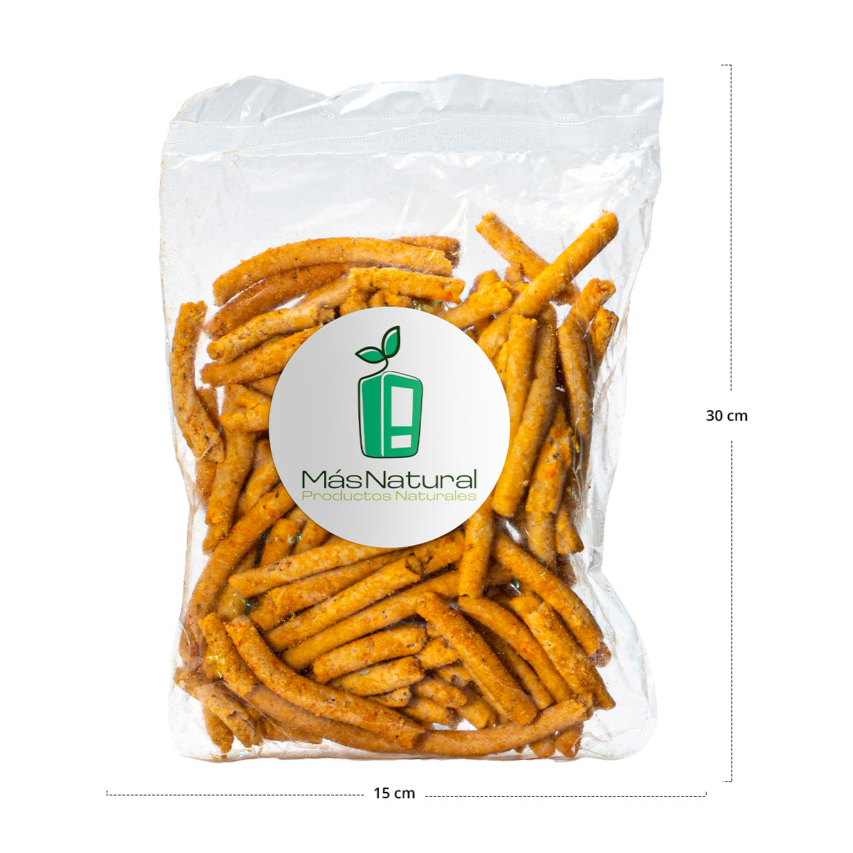 Churros de Amaranto Horneados sabor habanero sin gluten bolsa familiar MÁS NATURAL