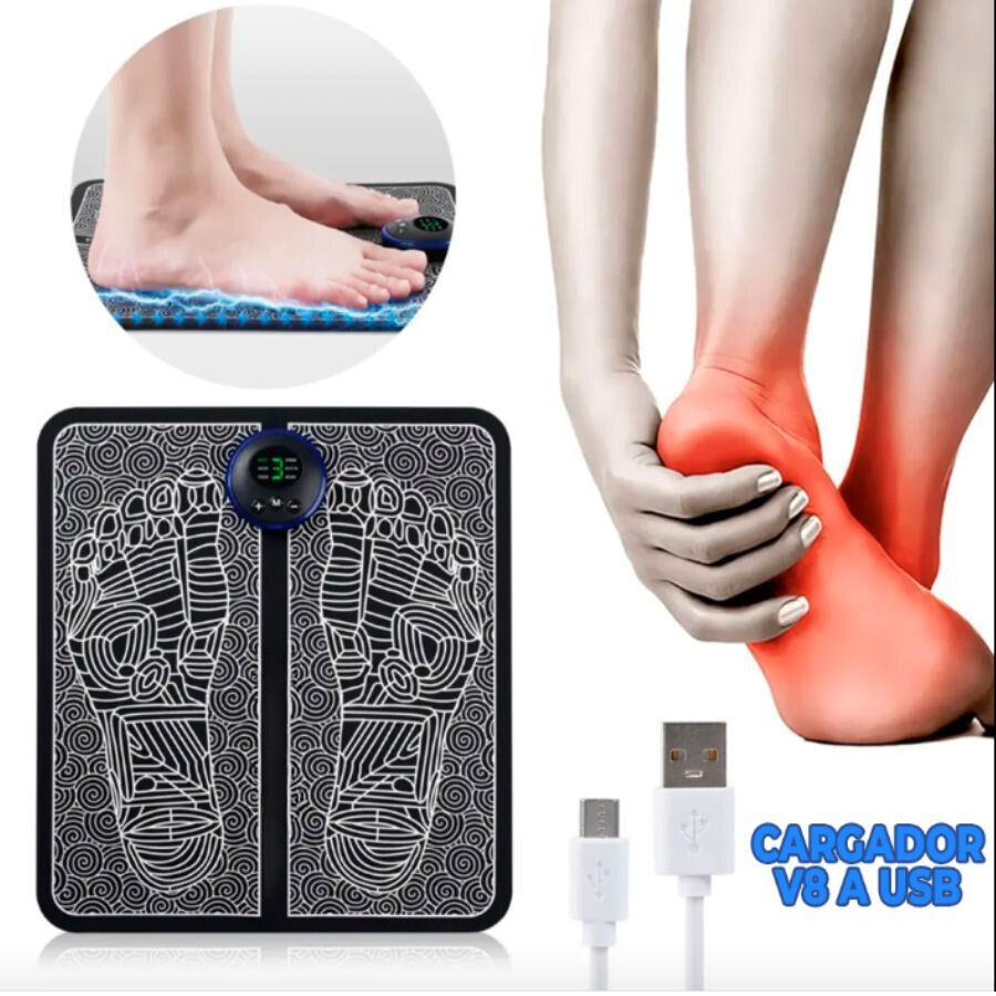Masajeador Estimulador De Pies Eléctrico Recargable Usb Alfombrilla.