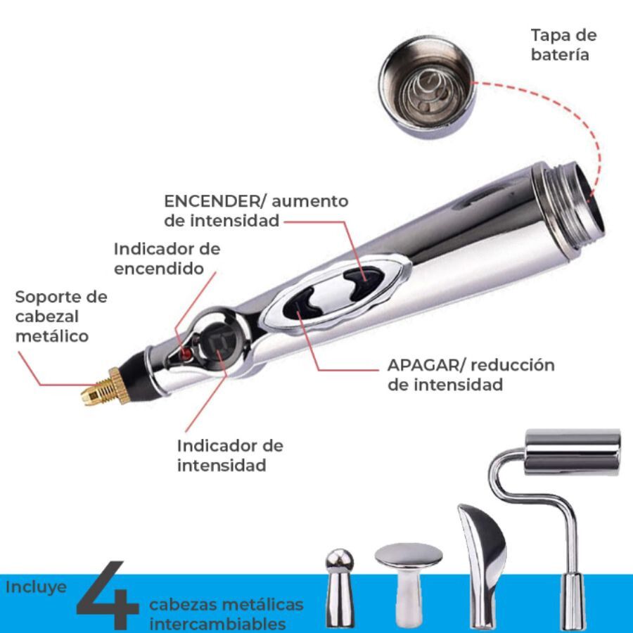 Pluma Electro Acupuntura Estimulación Fisioterapia Masajeador Ojos.