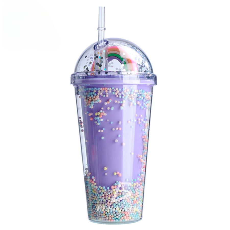 Vaso Fiesta Con Luz Led 3 Modos Arcoiris Termico Acrílico 500ml.