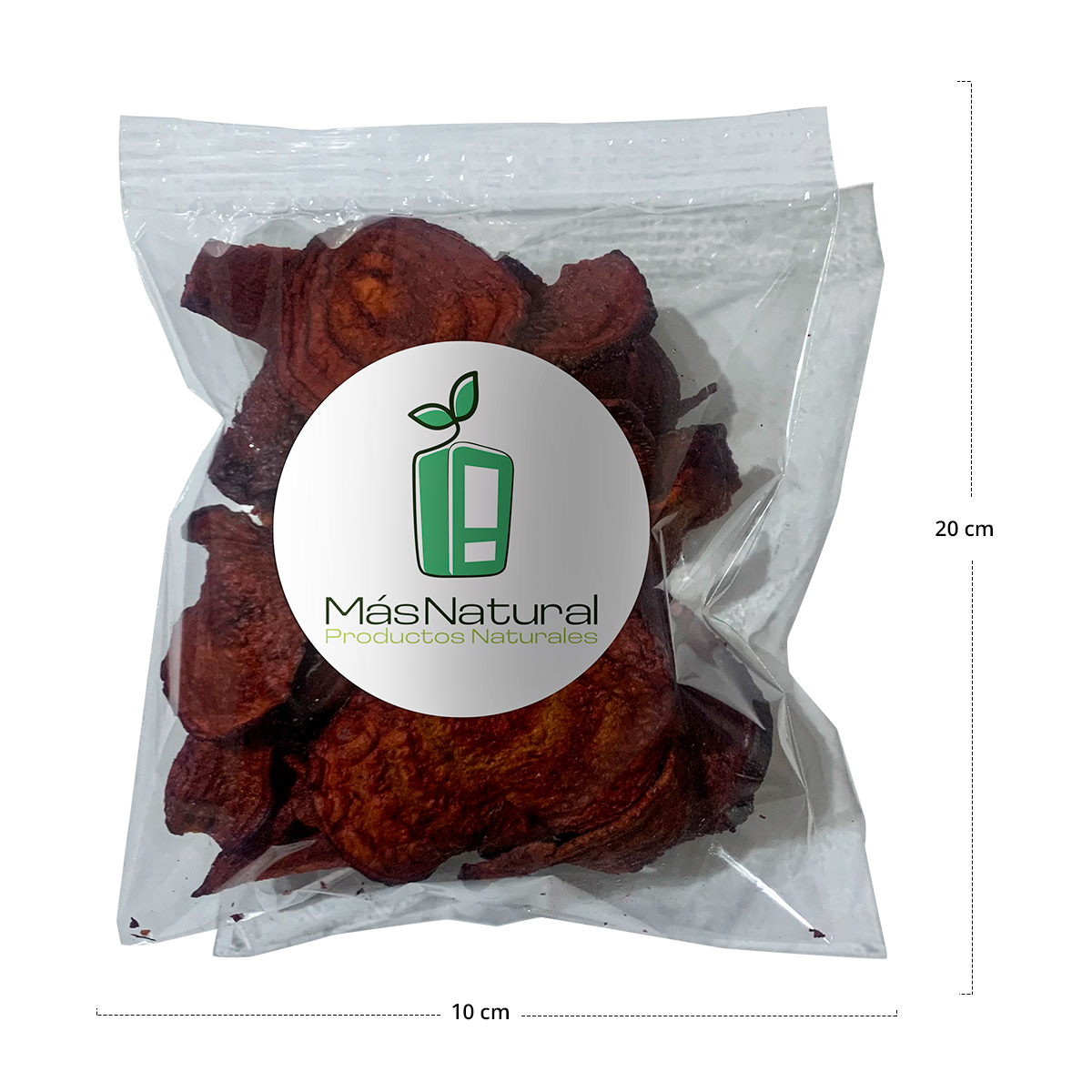 Betabel sin chile Deshidratado y horneado set de bolsas individuales Más Natural	