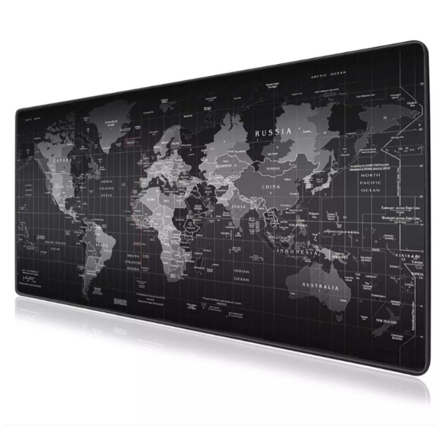 Mouse Pad Gamer Con Luz Led RGB Iluminado 90*40 CM diseño mapamundi.