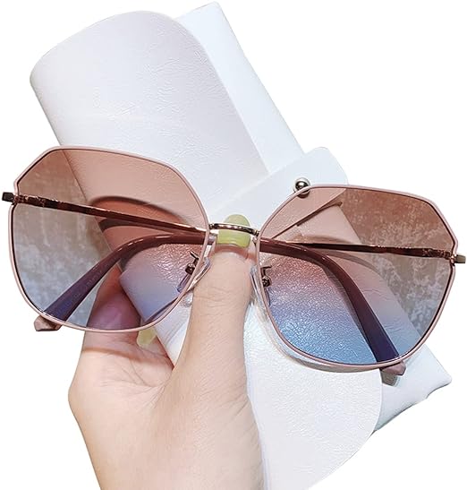 Lentes de sol mujer, Sebami Gafas De Sol de Moda de Metal anteojos