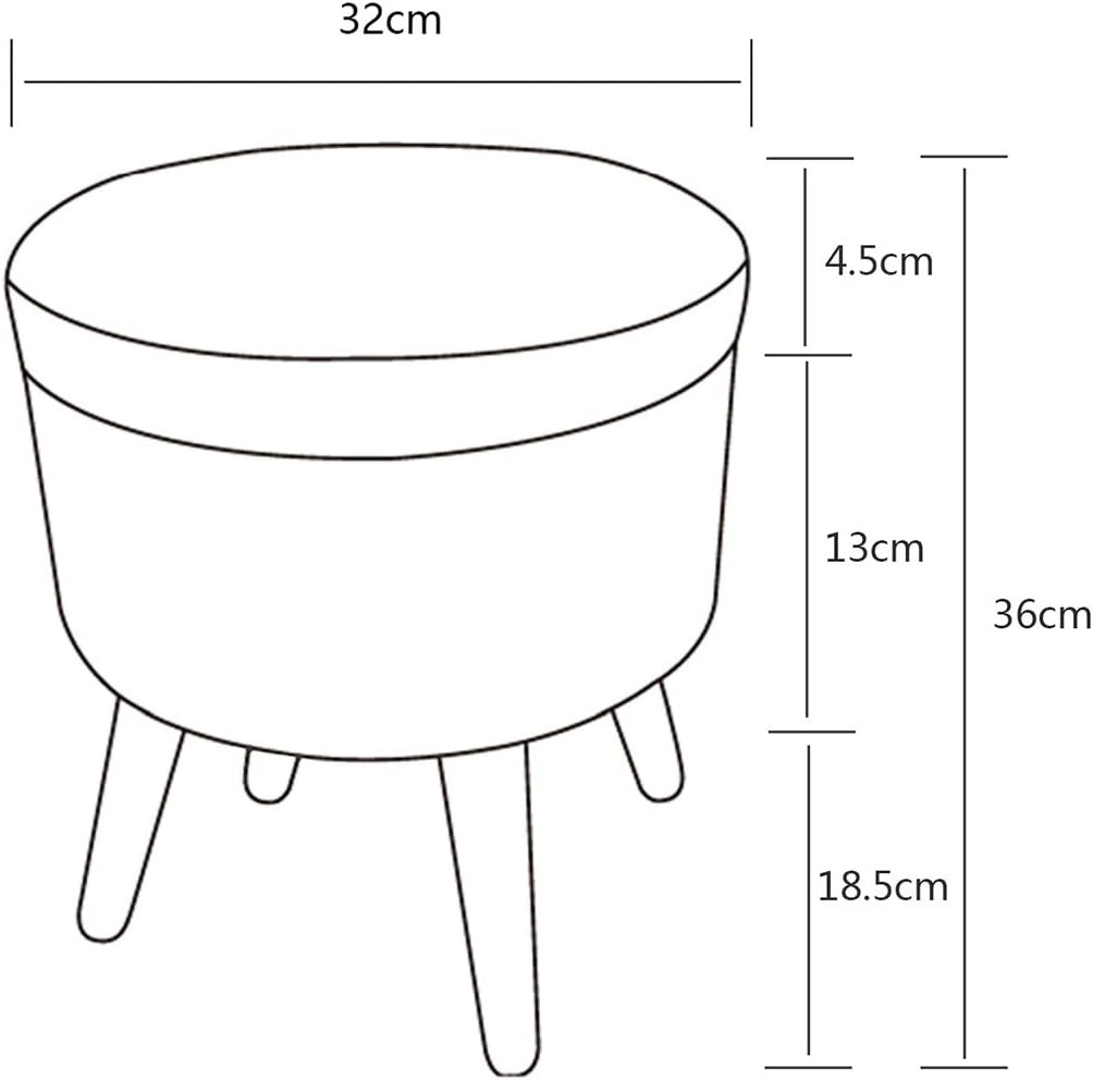 Banco Taburete Reposapiés Otomano De Almacenamiento (Azul)