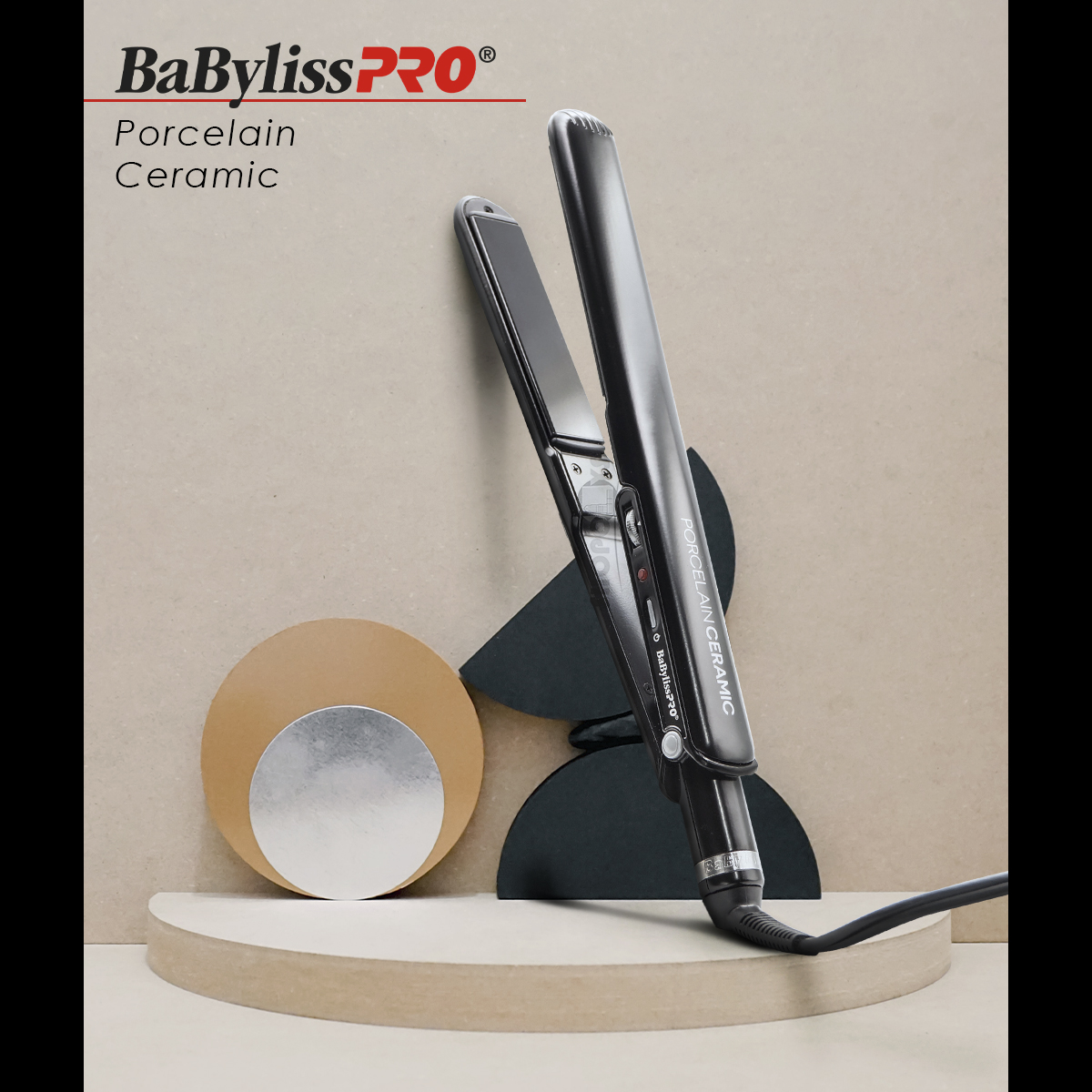 Plancha Para Cabello Porcelain Ceramic Negra