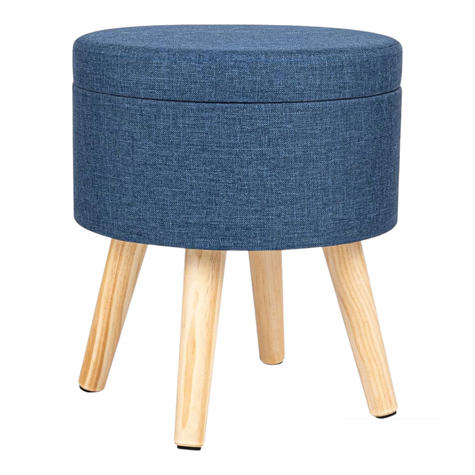 Banco Taburete Reposapiés Otomano De Almacenamiento (Azul)