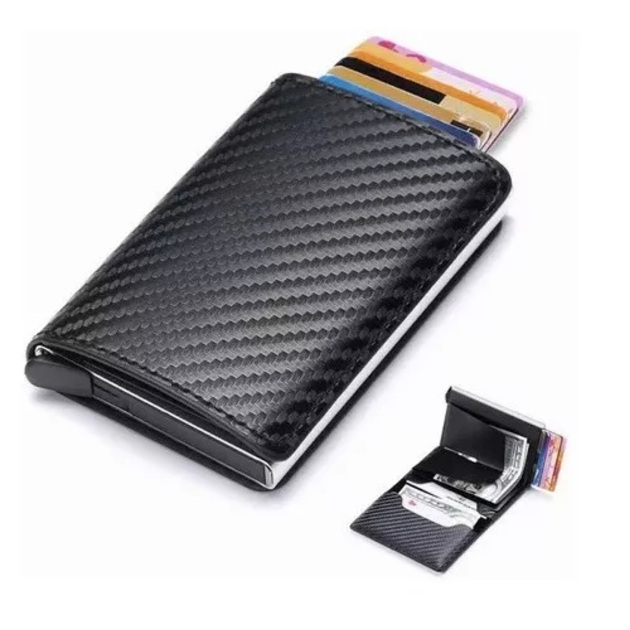 Cartera Tarjetero Hombre Cartera De Hombre De Piel Con Tarjetero