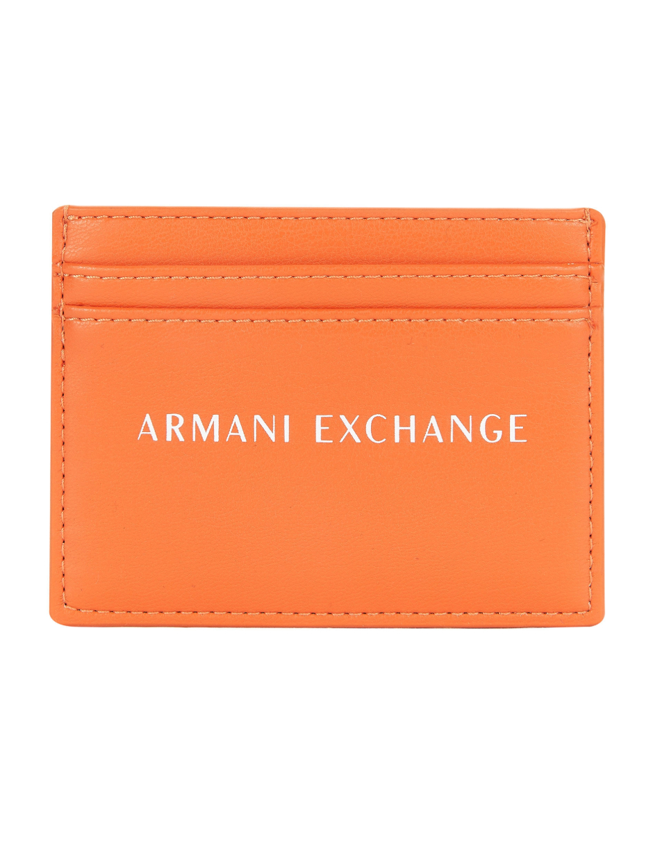Armani Exchange Tarjetero Card Case Naranja 100% Original