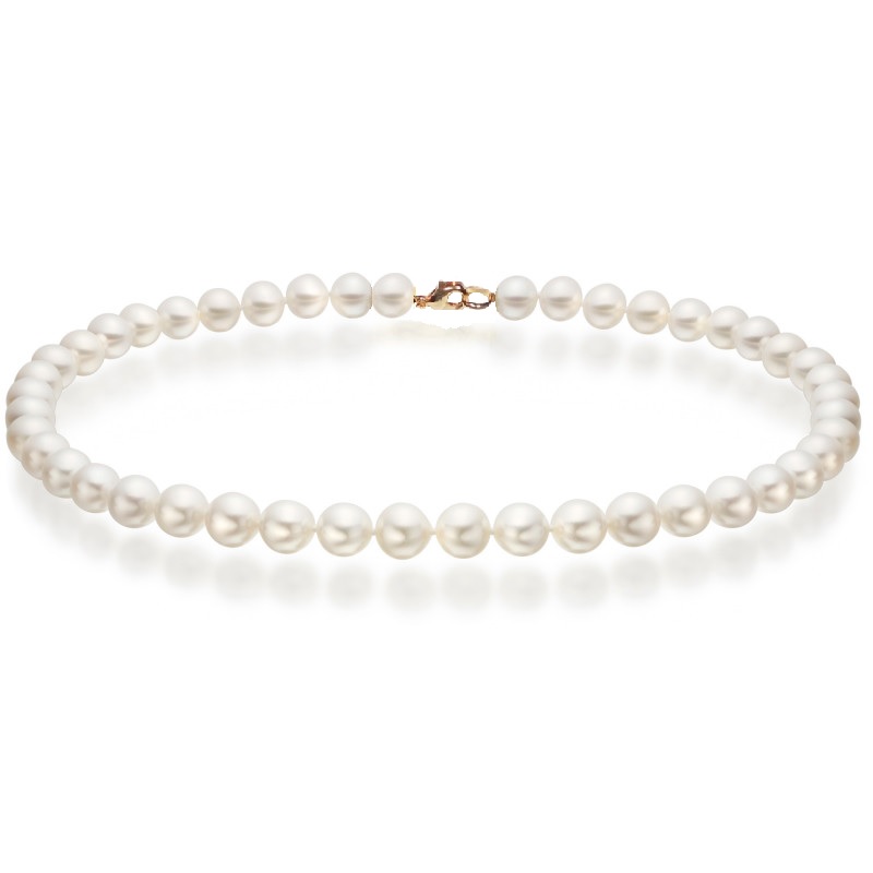 Collar Perla Mallorca Con Broche Chapa de Oro  A 071.