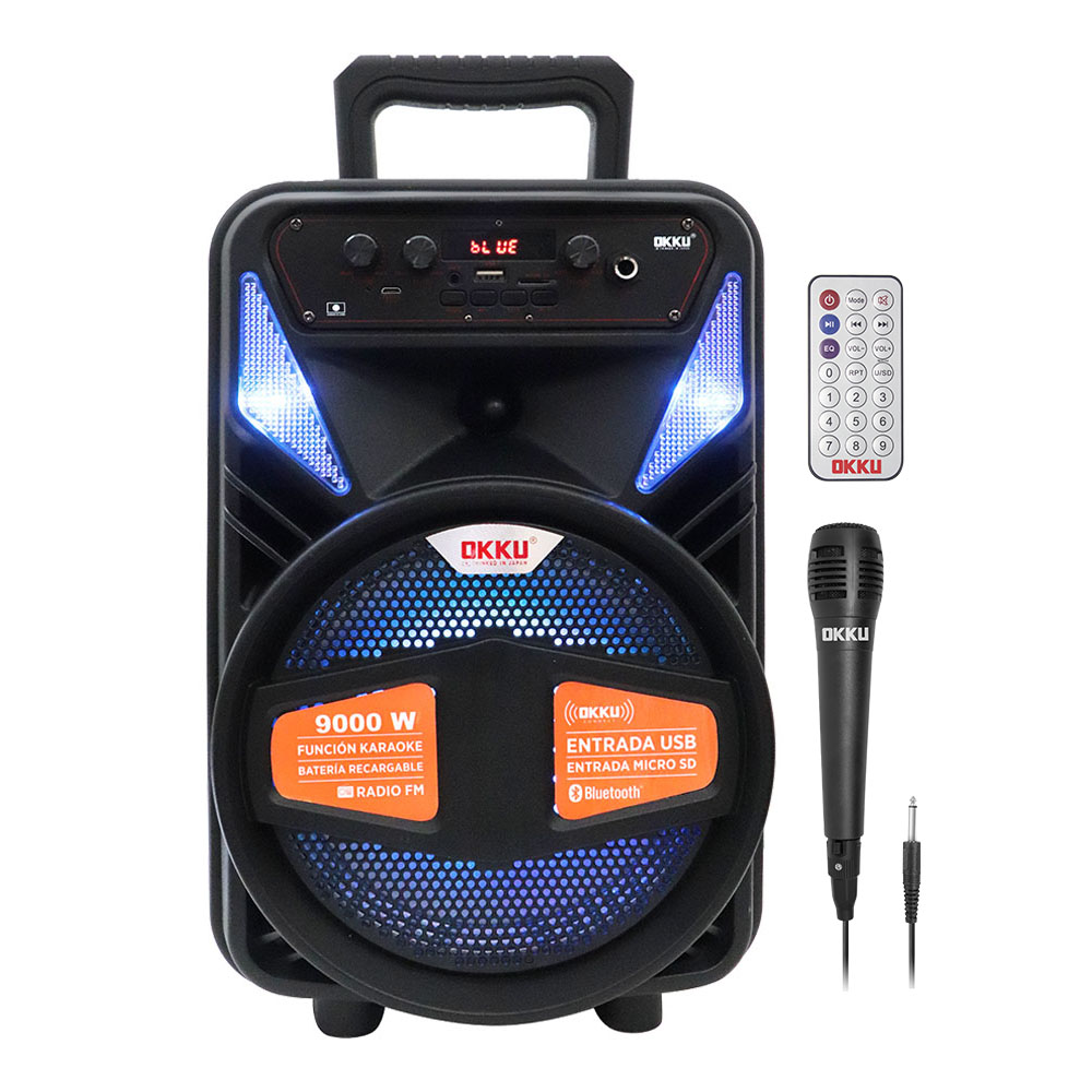 Bafle Recargable 8"  Okku BAF8006 Bluetooth