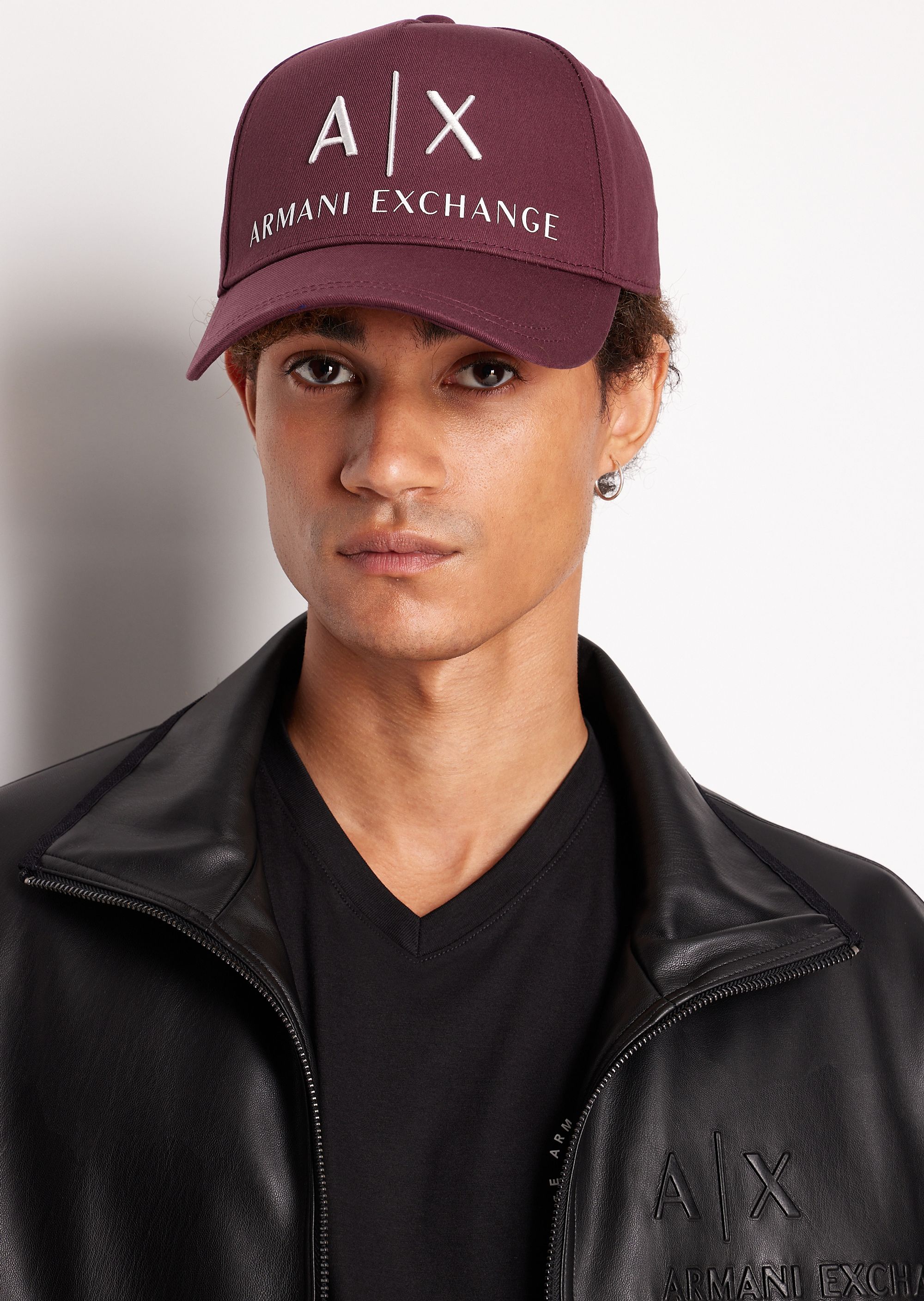 Armani Exchange Gorra Ajustable Vino 100% Original