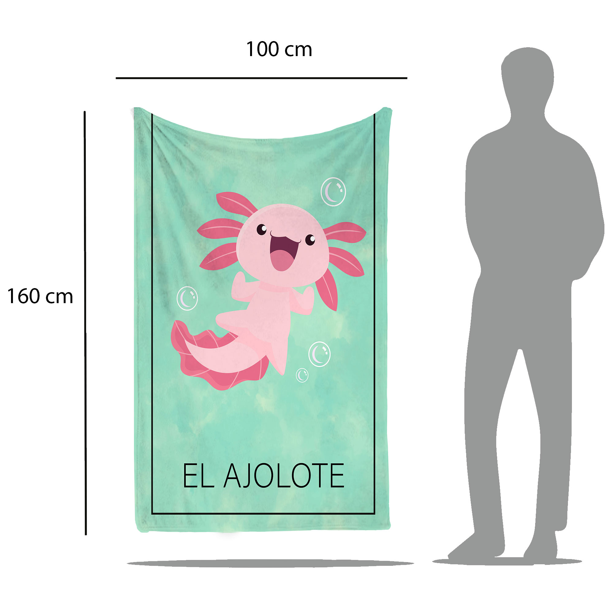 Cobija Manta Frazada De Diseño De Carta de Lotería Color Verde Ultra Suave Y Ligera Alta Calidad.