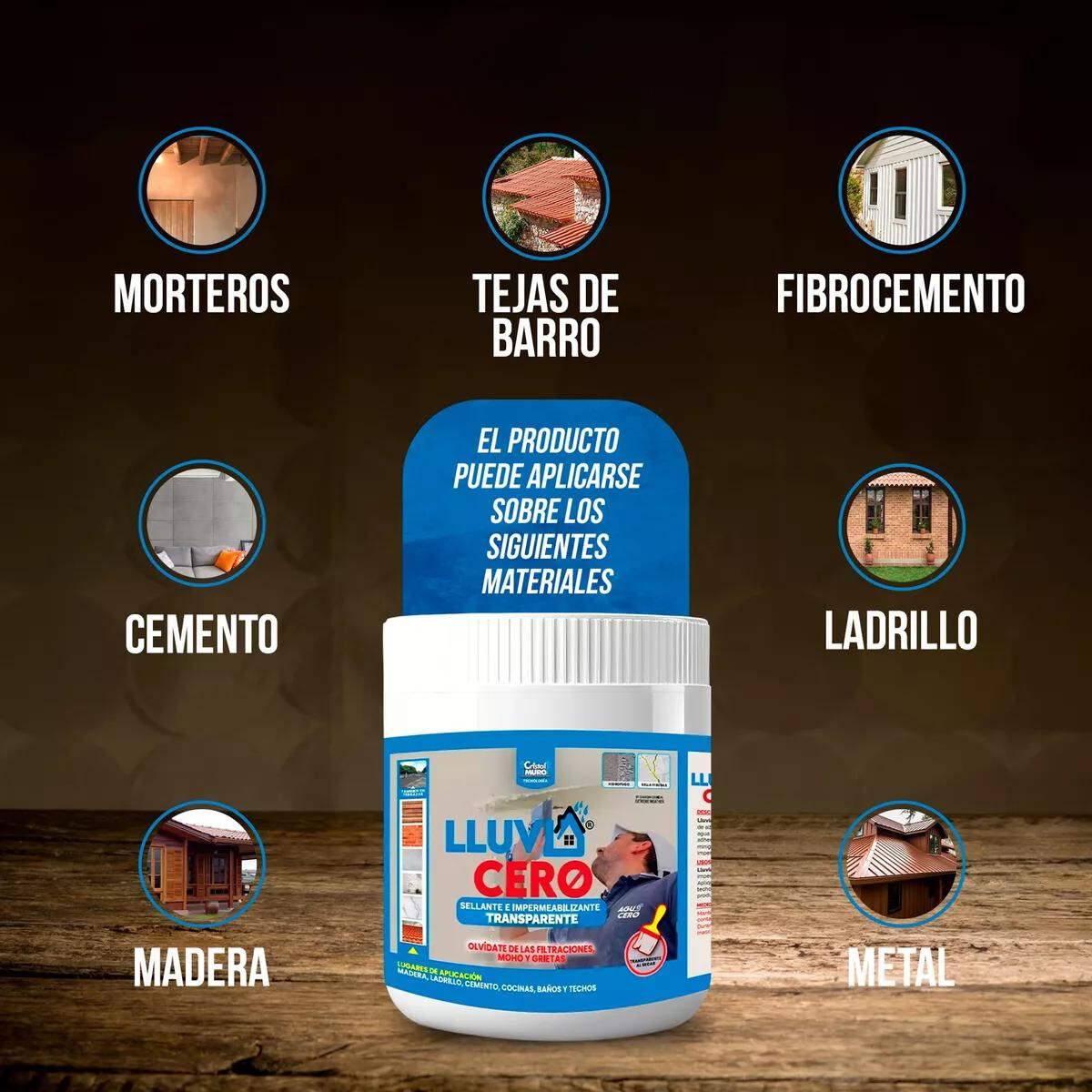 Impermeabilizante Transparente de 1 Litro Lluvia Cero