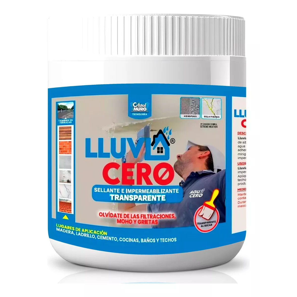 Impermeabilizante Transparente de 1 Litro Lluvia Cero