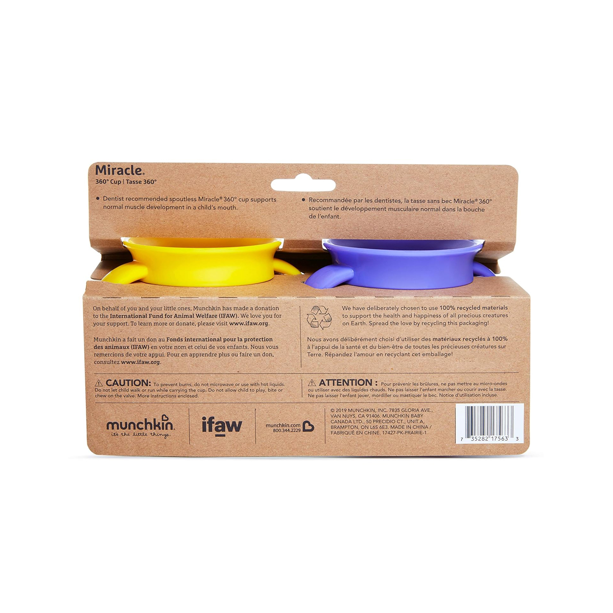 Vaso Miracle 360 Cup Munchkin 6oz Wild Lila Amarillo.