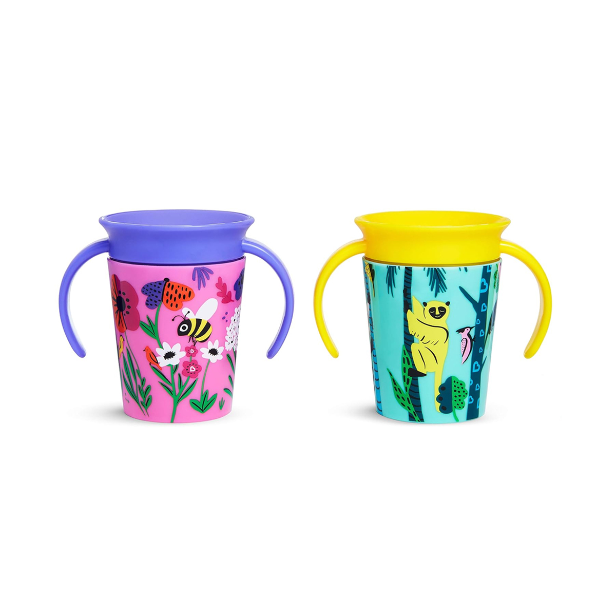 Vaso Miracle 360 Cup Munchkin 6oz Wild Lila Amarillo.