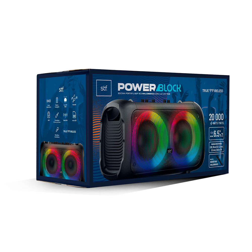 Bocina Inalámbrica Power Block Stf 6.5" Stf 