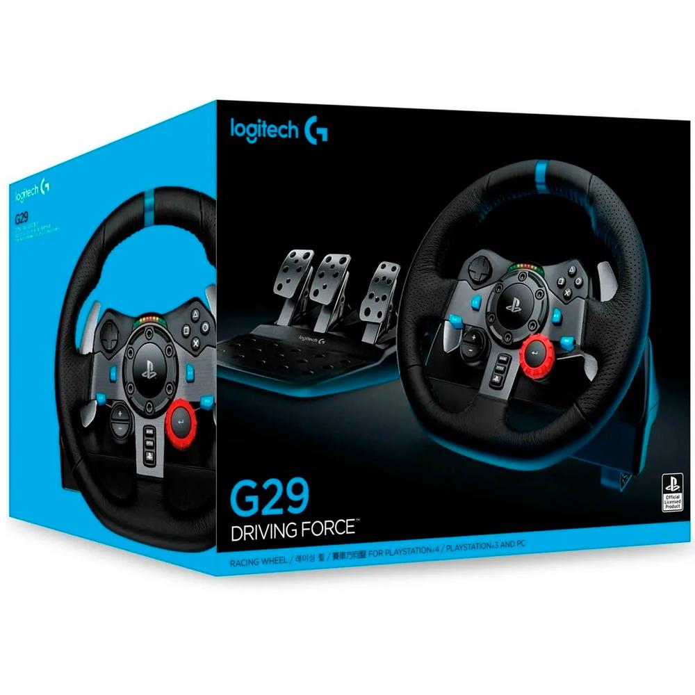 Kit  Volante Logitech G29  +  Palanca Driving Force  COmpatible para PC/ PlayStation 3-4-5/ USB.