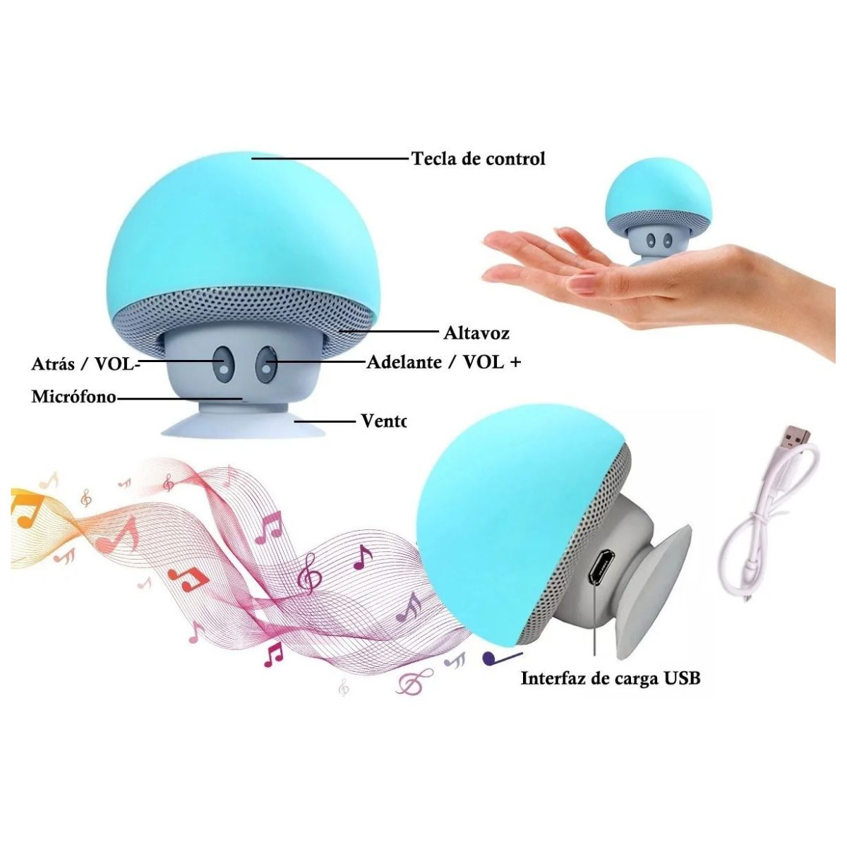 Bocinas Bluetooth De Hongo Bluetooth.