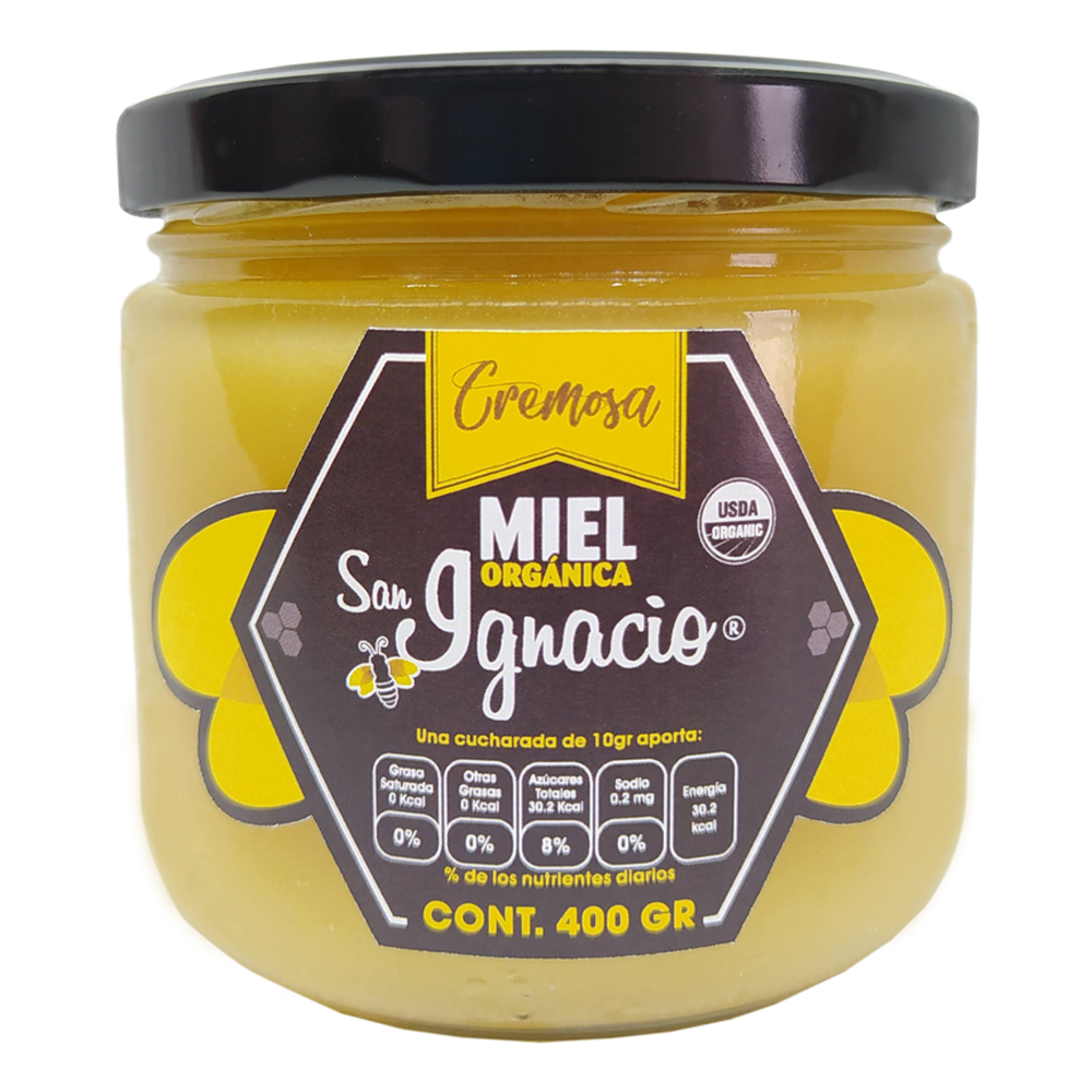 Miel De Abeja Orgánica San Ignacio Untable Caja 6pz 400 g